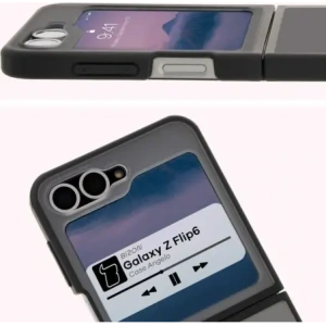 Hurtownia GSM - Bizon Case Angelo Samsung Galaxy Z Flip6 füstös fekete kerettel - BIZ7050 - {ean13} - Hurt