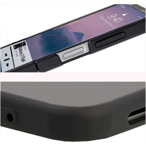 Etui Bizon Case Angelo do Samsung Galaxy Z Flip6 / 7 FE przydymione z czarną ramką