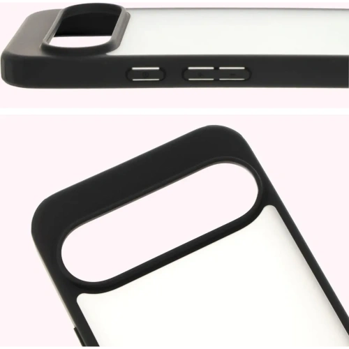 Etui Bizon Case Angelo do Google Pixel 9 Pro XL przydymione z czarną ramką