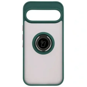 Hurtownia GSM - Bizon Case Hybrid Ring Google Pixel 9 / 9 Pro fumuriu cu un cadru verde închis - BIZ7053 - {ean13} - Hurt