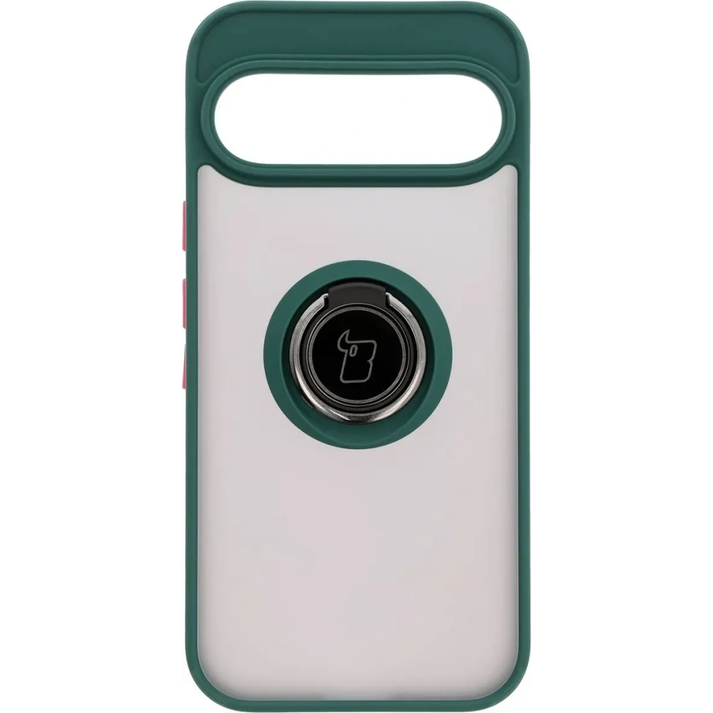Wholesale Bizon Case Hybrid Ring Google Pixel 9 / 9 Pro smoky with a dark green frame - BIZ7053 - {ean13} - Hurt