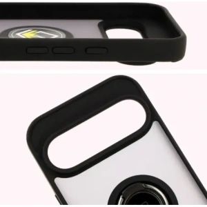 Hurtownia GSM - Bizon Case Hybrid Ring Google Pixel 9 / 9 Pro fumuriu cu un cadru negru - BIZ7054 - {ean13} - Hurt