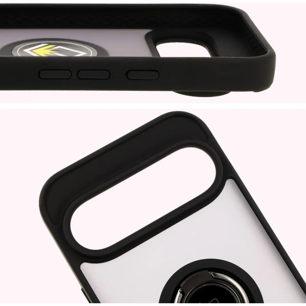 Hurtownia GSM - Bizon Case Hybrid Ring Google Pixel 9 / 9 Pro fumuriu cu un cadru negru - BIZ7054 - {ean13} - Hurt