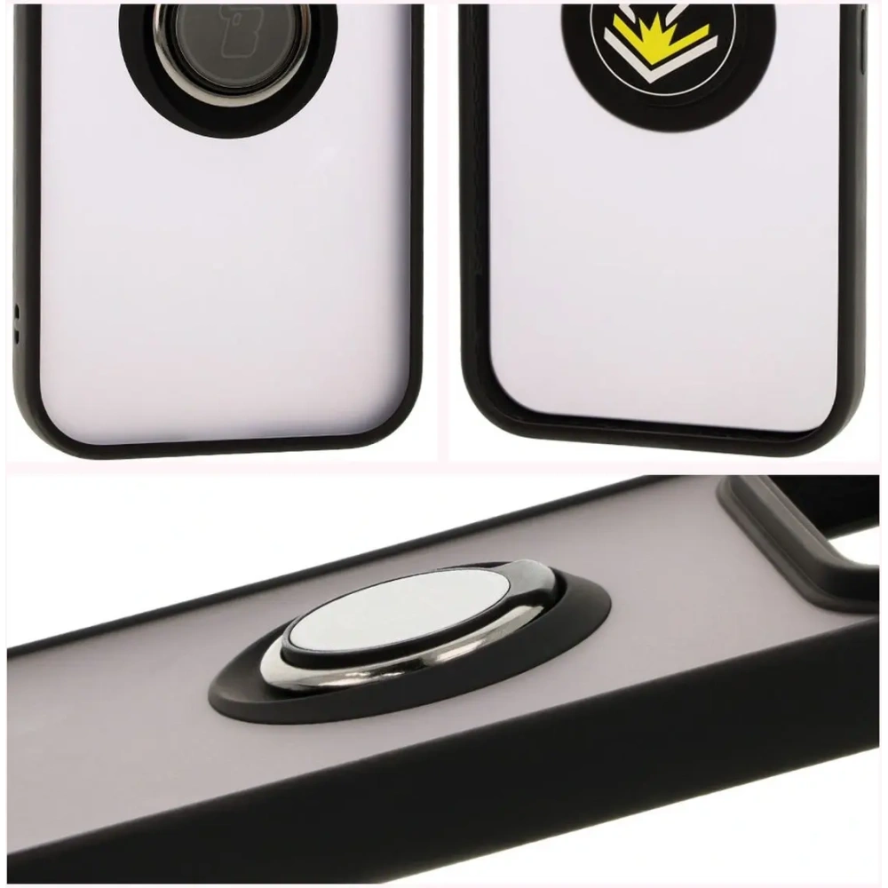Hurtownia GSM - Bizon Case Hybrid Ring Google Pixel 9 / 9 Pro fumuriu cu un cadru negru - BIZ7054 - {ean13} - Hurt