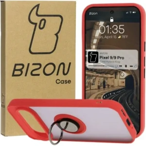 Hurtownia GSM - Bizon Case Hybrid Ring Google Pixel 9 / 9 Pro füstös vörös kerettel - BIZ7055 - {ean13} - Hurt