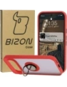 Bizon Case Hybrid Ring Google Pixel 9 / 9 Pro fumuriu cu un cadru roșu