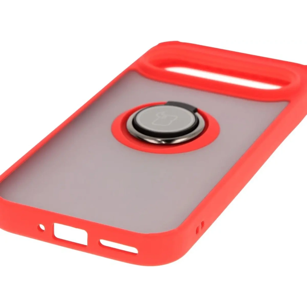Hurtownia GSM - Bizon Case Hybrid Ring Google Pixel 9 / 9 Pro fumuriu cu un cadru roșu - BIZ7055 - {ean13} - Hurt
