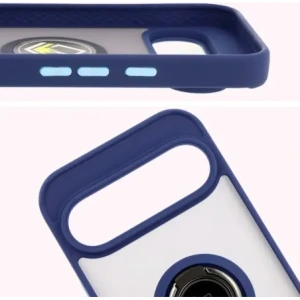 Hurtownia GSM - Bizon Case Hybrid Ring Google Pixel 9 / 9 Pro füstös színben, tengerészkék kerettel - BIZ7056 - {ean13} - Hurt