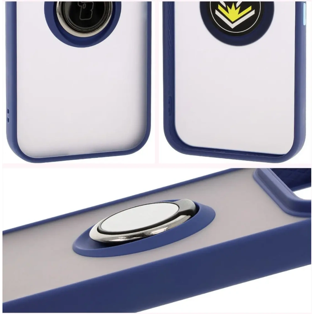 Hurtownia GSM - Bizon Case Hybrid Ring Google Pixel 9 / 9 Pro füstös színben, tengerészkék kerettel - BIZ7056 - {ean13} - Hurt