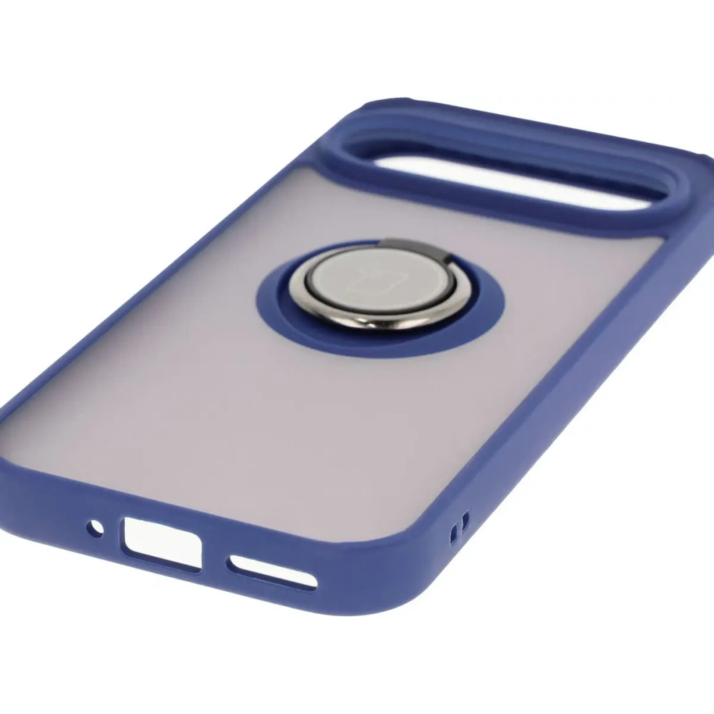 Hurtownia GSM - Bizon Case Hybrid Ring Google Pixel 9 / 9 Pro füstös színben, tengerészkék kerettel - BIZ7056 - {ean13} - Hurt