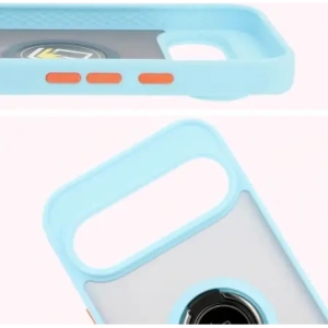 Hurtownia GSM - Bizon Case Hybrid Ring Google Pixel 9 / 9 Pro füstös, világoskék kerettel - BIZ7057 - {ean13} - Hurt