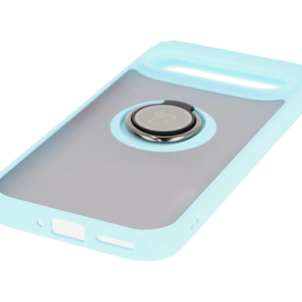 Hurtownia GSM - Bizon Case Hybrid Ring Google Pixel 9 / 9 Pro fumuriu cu un cadru albastru deschis - BIZ7057 - {ean13} - Hurt
