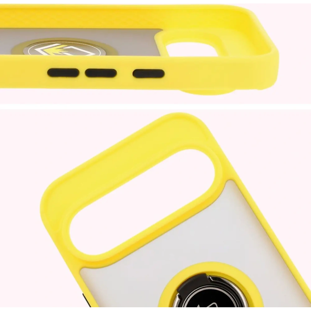 Hurtownia GSM - Bizon Case Hybrid Ring Google Pixel 9 / 9 Pro füstös sárga kerettel - BIZ7058 - {ean13} - Hurt