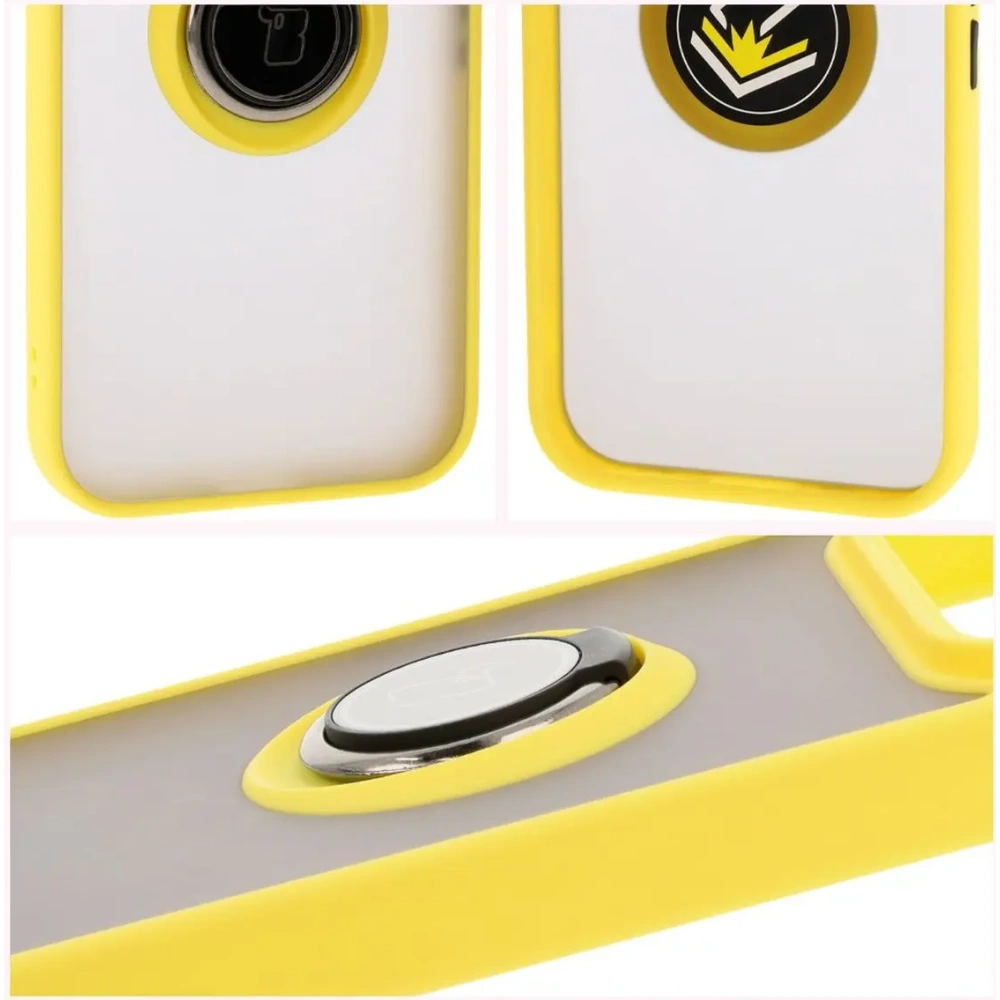 Hurtownia GSM - Bizon Case Hybrid Ring Google Pixel 9 / 9 Pro füstös sárga kerettel - BIZ7058 - {ean13} - Hurt