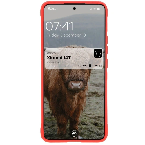 Pancerne etui Bizon Case Tur do Xiaomi 14T czerwone