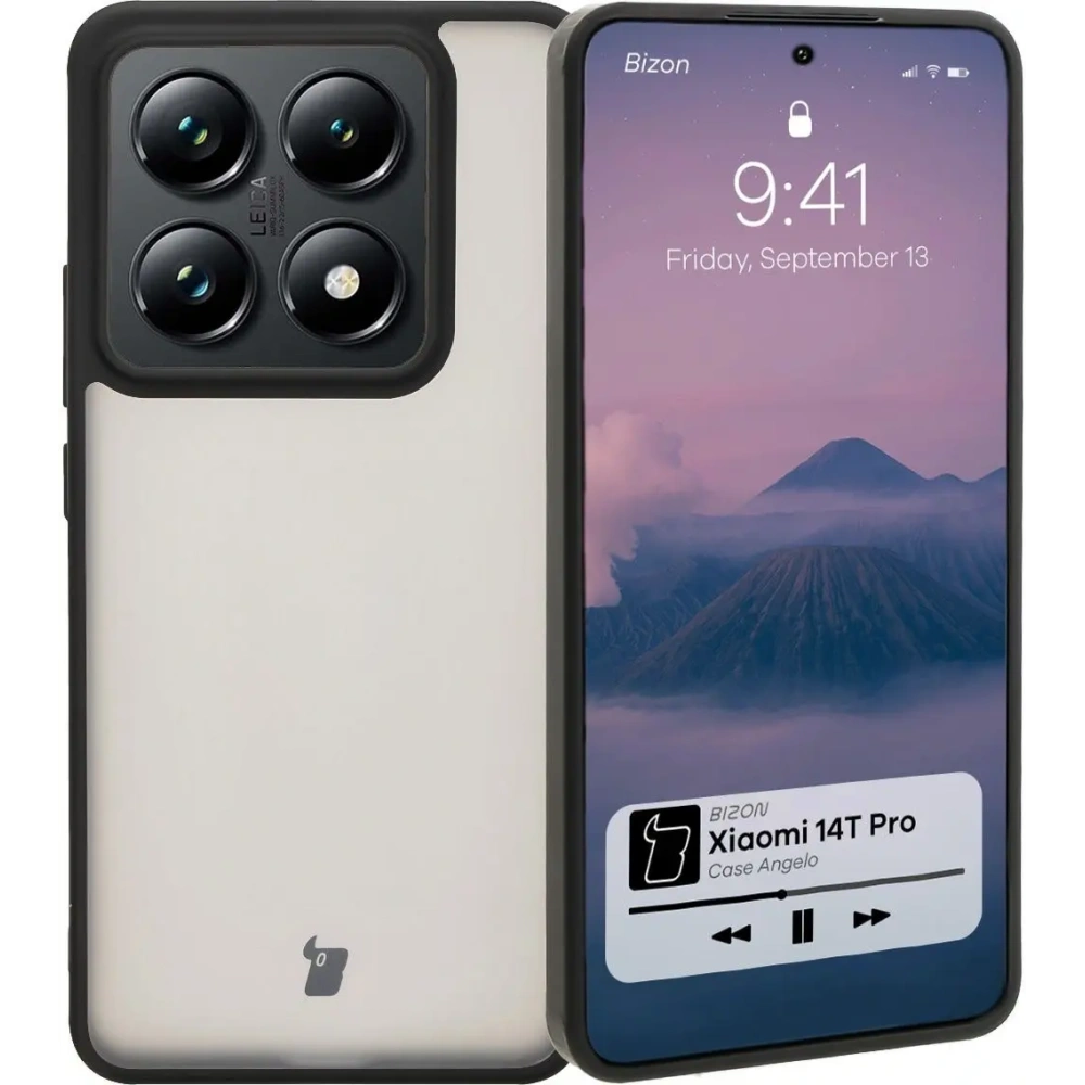Wholesale Bizon Case Angelo Xiaomi 14T Pro smoky with a black frame - BIZ7069 - {ean13} - Hurt