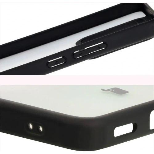 Etui Bizon Case Angelo do Xiaomi 14T Pro przydymione z czarną ramką