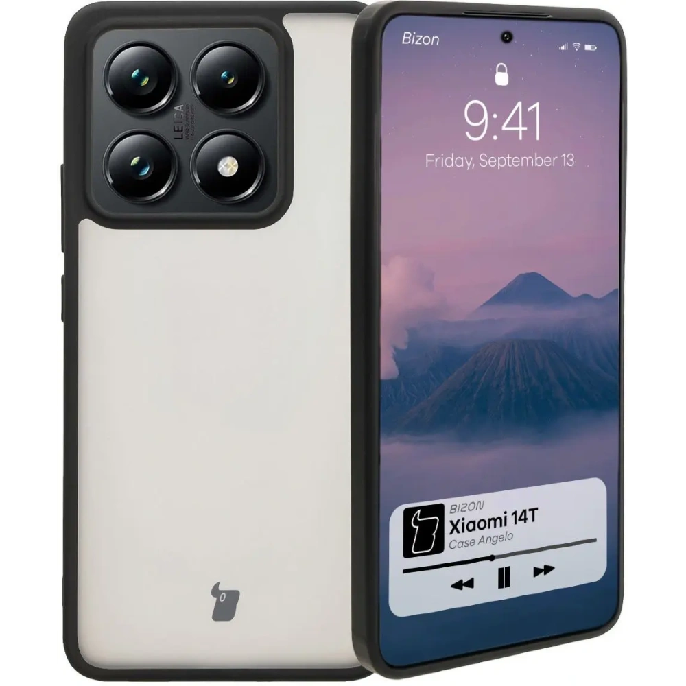 Hurtownia GSM - Etui Bizon Case Angelo do Xiaomi 14T kouřové s černým rámem - BIZ7070 - {ean13} - Hurt