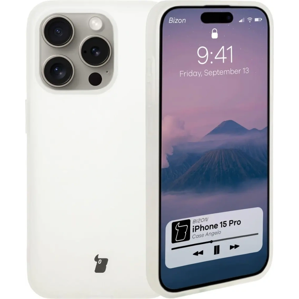 Hurtownia GSM - Etui Bizon Case Angelo do Apple iPhone 15 Pro półprzezroczyste - BIZ7072 - {ean13} - Hurt
