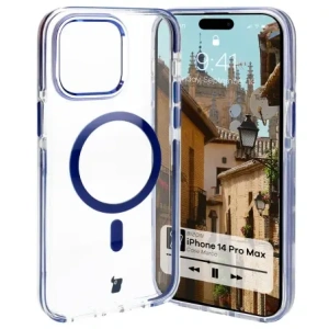 Hurtownia GSM - Bizon Case Marco Apple iPhone 14 Pro Max klar mit blauem Rahmen - BIZ7074 - {ean13} - Hurt