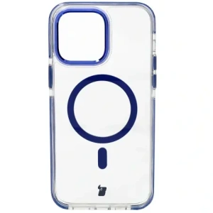 Wholesale Bizon Case Marco Apple iPhone 14 Pro Max clear with blue frame - BIZ7074 - {ean13} - Hurt