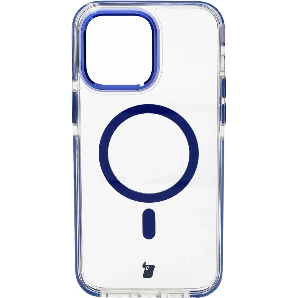 Hurtownia GSM - Bizon Case Marco Apple iPhone 14 Pro Max klar mit blauem Rahmen - BIZ7074 - {ean13} - Hurt