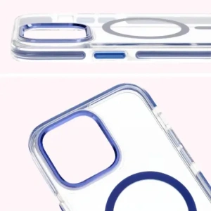 Wholesale Bizon Case Marco Apple iPhone 14 Pro Max clear with blue frame - BIZ7074 - {ean13} - Hurt