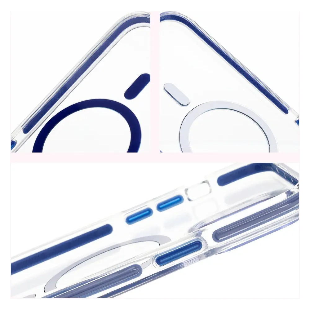 Hurtownia GSM - Bizon Case Marco Apple iPhone 14 Pro Max klar mit blauem Rahmen - BIZ7074 - {ean13} - Hurt