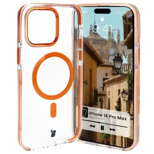 Hurtownia GSM - Bizon Case Marco Apple iPhone 14 Pro Max klar mit orangefarbenem Rahmen - BIZ7075 - {ean13} - Hurt