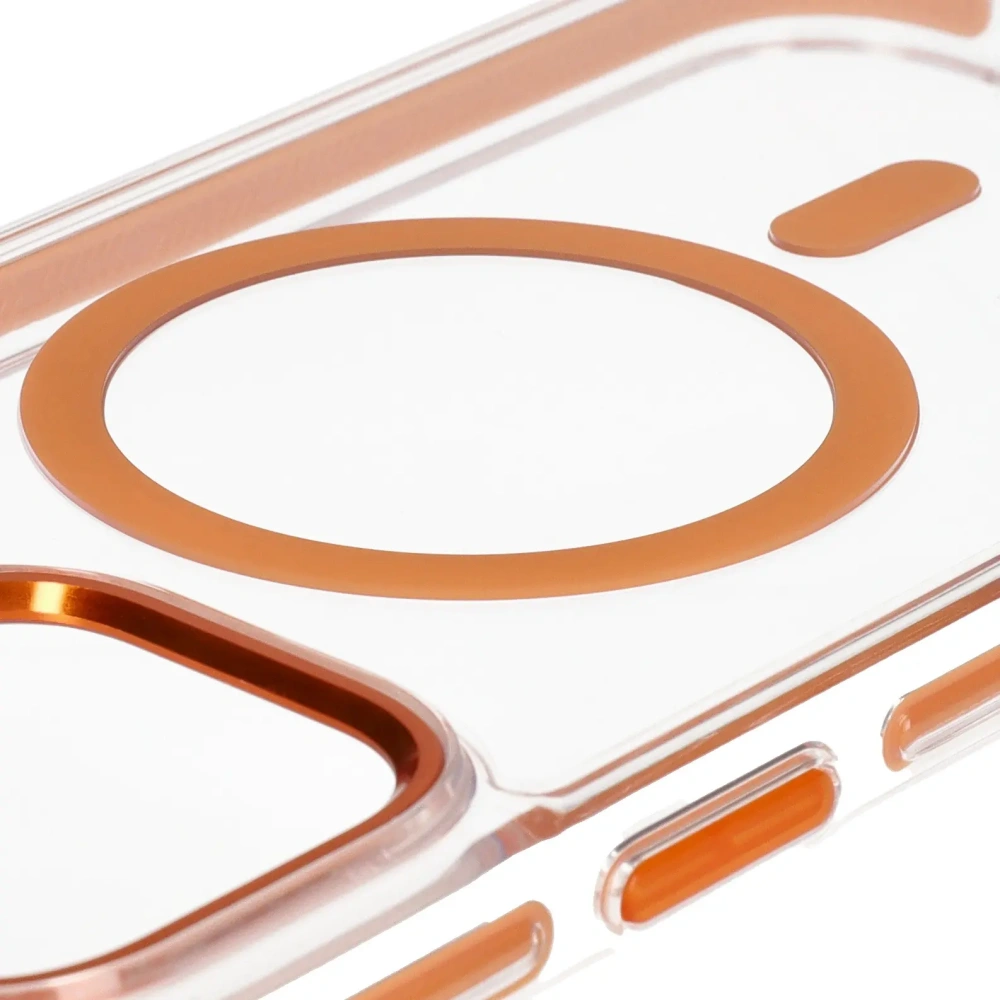 Hurtownia GSM - Etui z pierścieniem magnetycznym Bizon Case Marco do Apple iPhone 14 Pro Max przezroczyste z pomarańczową ramką - BIZ7075 - {ean13} - Hurt