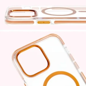 Wholesale Bizon Case Marco Apple iPhone 14 Pro Max clear with orange frame - BIZ7075 - {ean13} - Hurt