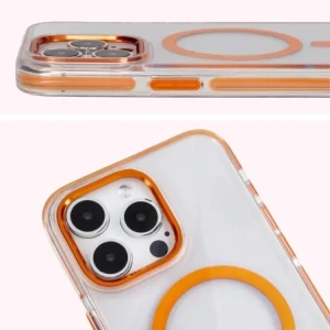 Hurtownia GSM - Bizon Case Marco Apple iPhone 15 Pro Max klar mit orangefarbenem Rahmen - BIZ7076 - {ean13} - Hurt
