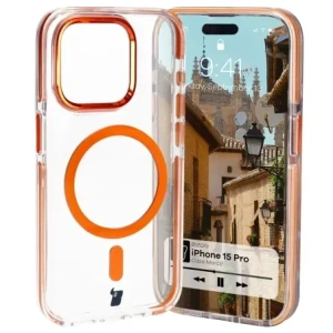 Hurtownia GSM - Bizon Case Marco Apple iPhone 15 Pro átlátszó narancssárga kerettel - BIZ7077 - {ean13} - Hurt