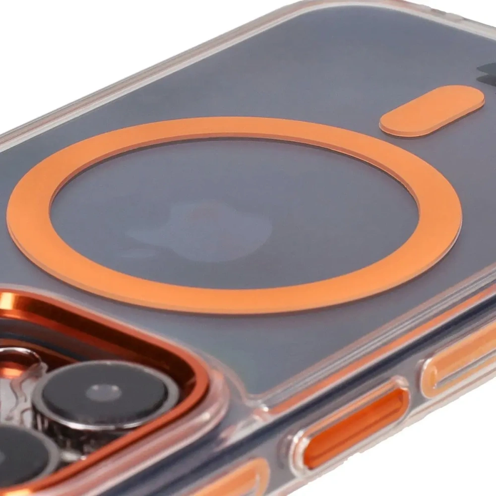 Hurtownia GSM - Bizon Case Marco Apple iPhone 15 Pro klar mit orangefarbenem Rahmen - BIZ7077 - {ean13} - Hurt