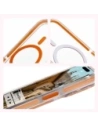 Hurtownia GSM - Etui z pierścieniem magnetycznym Bizon Case Marco do Apple iPhone 15 Pro przezroczyste z pomarańczową ramką - BIZ7077 - {ean13} - Hurt