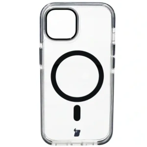 Hurtownia GSM - Etui z pierścieniem magnetickým Bizon Case Marco pro Apple iPhone 15 průhledné s černým rámečkem - BIZ7078 - {ean13} - Hurt