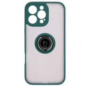 Hurtownia GSM - Bizon Case Hybrid Ring Apple iPhone 16 Pro Max fumuriu cu un cadru verde închis - BIZ7081 - {ean13} - Hurt