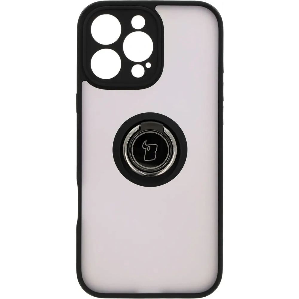 Hurtownia GSM - Bizon Case Hybrid Ring Apple iPhone 16 Pro Max rauchig mit einem schwarzen Rahmen - BIZ7082 - {ean13} - Hurt