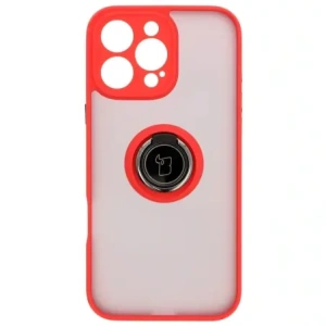 Hurtownia GSM - Bizon Case Hybrid Ring Apple iPhone 16 Pro Max fumuriu cu un cadru roșu - BIZ7083 - {ean13} - Hurt