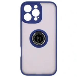Hurtownia GSM - Bizon Case Hybrid Ring Apple iPhone 16 Pro Max fumuriu cu un cadru albastru marin - BIZ7084 - {ean13} - Hurt