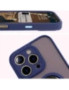 Hurtownia GSM - Bizon Case Hybrid Ring Apple iPhone 16 Pro Max rauchig mit einem marineblauen Rahmen - BIZ7084 - {ean13} - Hurt