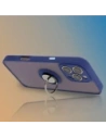 Wholesale Bizon Case Hybrid Ring Apple iPhone 16 Pro Max smoky with a navy blue frame - BIZ7084 - {ean13} - Hurt