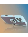 Hurtownia GSM - Etui z uchwytem na palec Bizon Case Hybrid Ring do Apple iPhone 16 Pro Max przydymione z jasnoniebieską ramką - BIZ7085 - {ean13} - Hurt