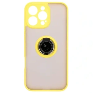 Hurtownia GSM - Bizon Case Hybrid Ring Apple iPhone 16 Pro Max fumuriu cu un cadru galben - BIZ7086 - {ean13} - Hurt