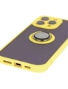 Hurtownia GSM - Etui z uchwytem na palec Bizon Case Hybrid Ring do Apple iPhone 16 Pro Max przydymione z żółtą ramką - BIZ7086 - {ean13} - Hurt