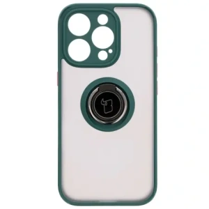 Hurtownia GSM - Bizon Case Hybrid Ring Apple iPhone 16 Pro fumuriu cu un cadru verde închis - BIZ7087 - {ean13} - Hurt