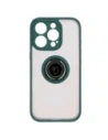 Hurtownia GSM - Etui z uchwytem na palec Bizon Case Hybrid Ring do Apple iPhone 16 Pro przydymione z ciemnozieloną ramką - BIZ7087 - {ean13} - Hurt