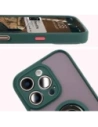 Hurtownia GSM - Etui z uchwytem na palec Bizon Case Hybrid Ring do Apple iPhone 16 Pro przydymione z ciemnozieloną ramką - BIZ7087 - {ean13} - Hurt