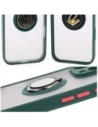Hurtownia GSM - Etui z uchwytem na palec Bizon Case Hybrid Ring do Apple iPhone 16 Pro przydymione z ciemnozieloną ramką - BIZ7087 - {ean13} - Hurt