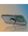 Hurtownia GSM - Etui z uchwytem na palec Bizon Case Hybrid Ring do Apple iPhone 16 Pro przydymione z ciemnozieloną ramką - BIZ7087 - {ean13} - Hurt